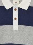 Bild in Galerie-Betrachter laden, En Fant Poloshirt mit Blockstreifen - Light Grey Melange
