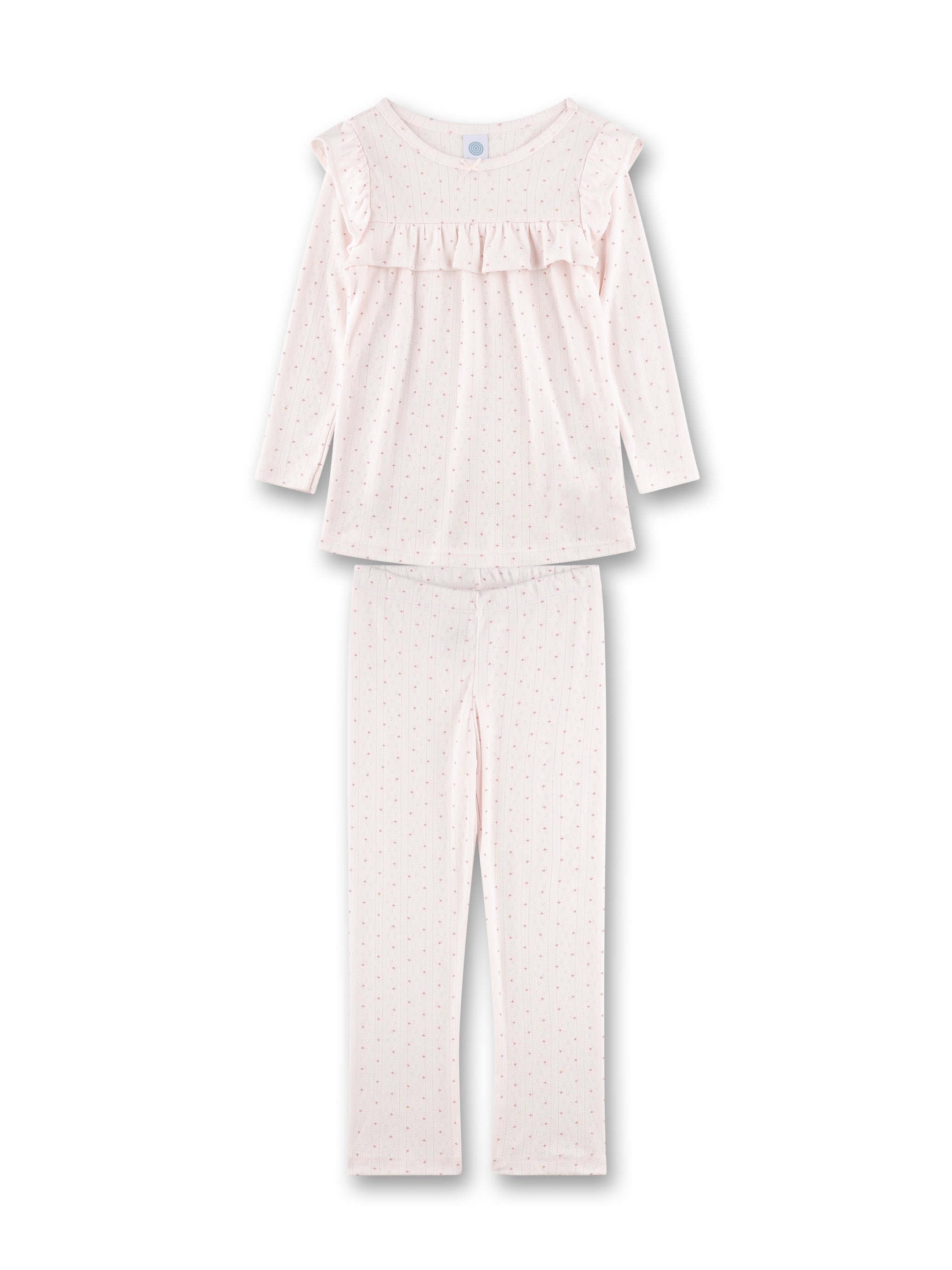 Sanetta "Schlafanzug lang" mit Rüsche - Rosy Quarz
