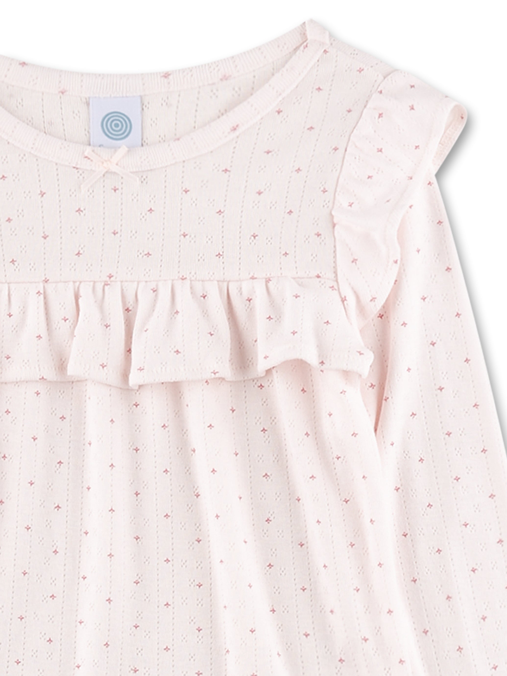 Sanetta "Schlafanzug lang" mit Rüsche - Rosy Quarz