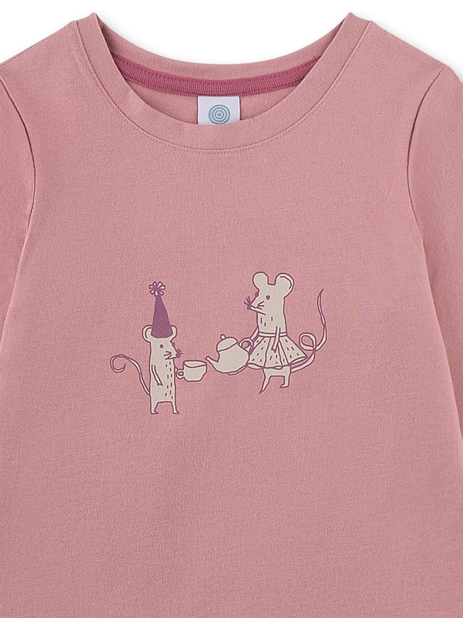 Sanetta "Schlafanzug lang" - mit Druck - Dark Rose