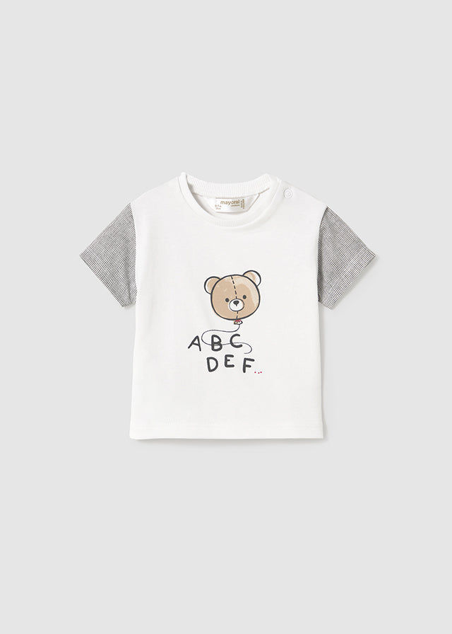 Mayoral "T-Shirt" mit Bärenkopf - Weiss