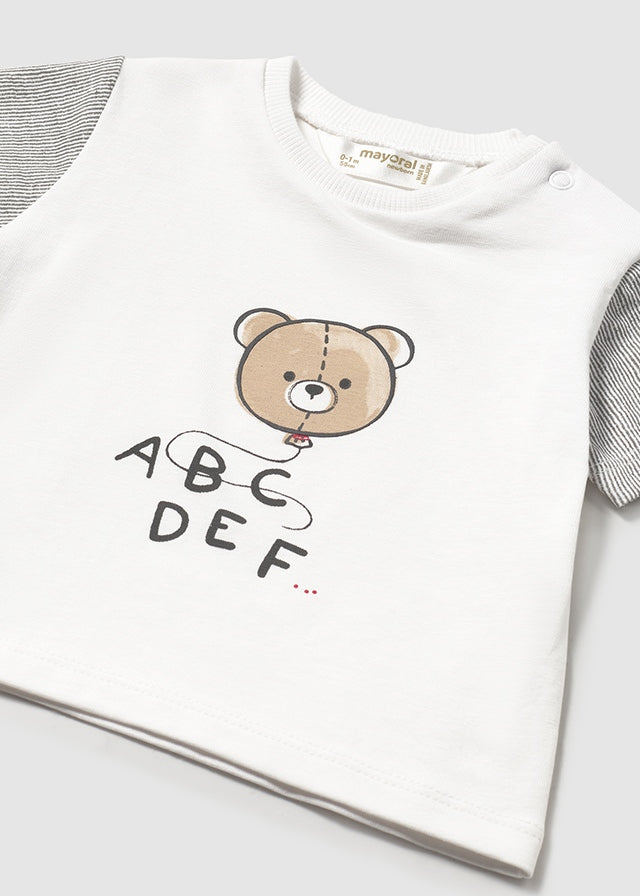 Mayoral "T-Shirt" mit Bärenkopf - Weiss