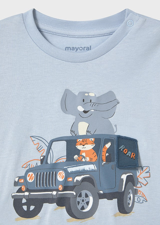 Mayoral "T-Shirt" Fahrzeug - Himmelblau