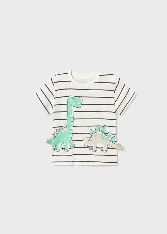 Mayoral "T-Shirt" mit Dinosaurier - weiß grün