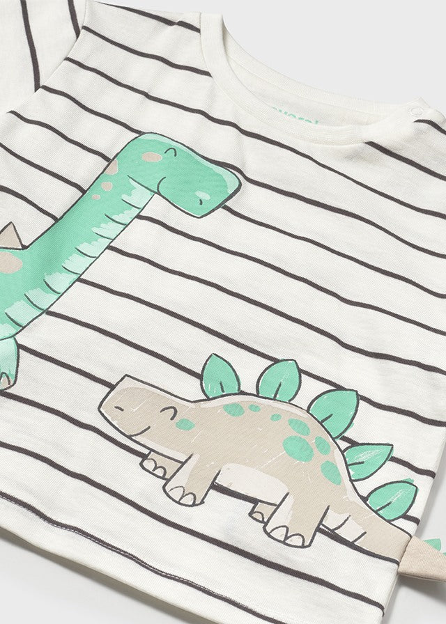 Mayoral "T-Shirt" mit Dinosaurier - weiß grün