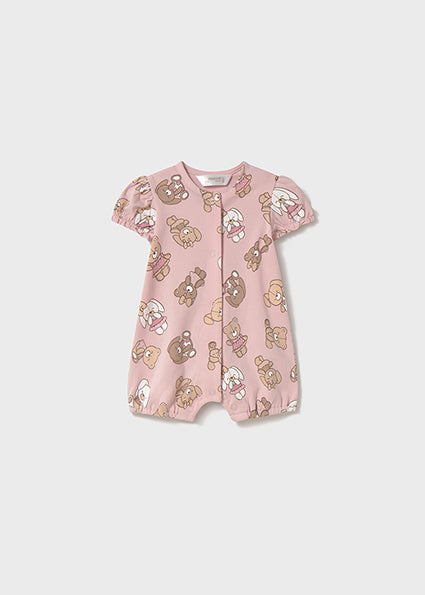 Mayoral Strampler mit Bärchen Druck, Rosa