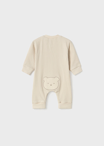 Mayoral Strampler mit Teddykopf auf dem Poppes, Beige