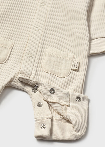 Mayoral Strampler mit Teddykopf auf dem Poppes, Beige