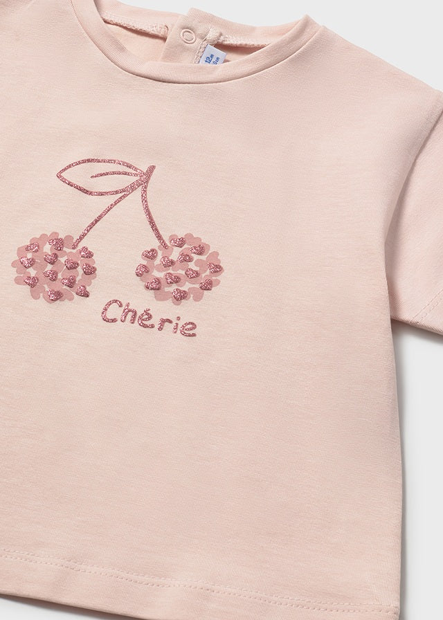 Mayoral T-Shirt mit Kirschen - Fuchsia