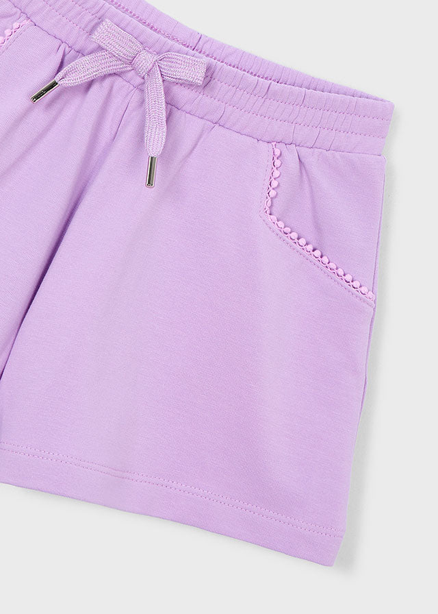 Mayoral Shorts mit Ziernaht - Lila