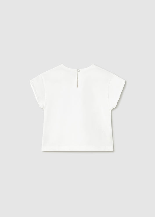 Mayoral T-shirt mit Schmetterling - Weiss