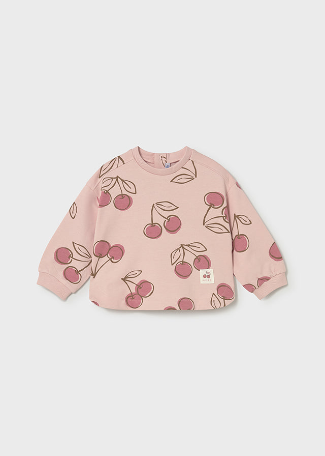 Mayoral Sweatshirt mit Kirschen - Fuchsia