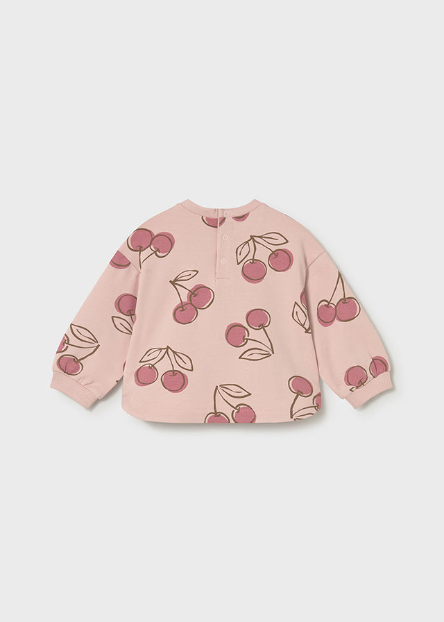 Mayoral Sweatshirt mit Kirschen - Fuchsia