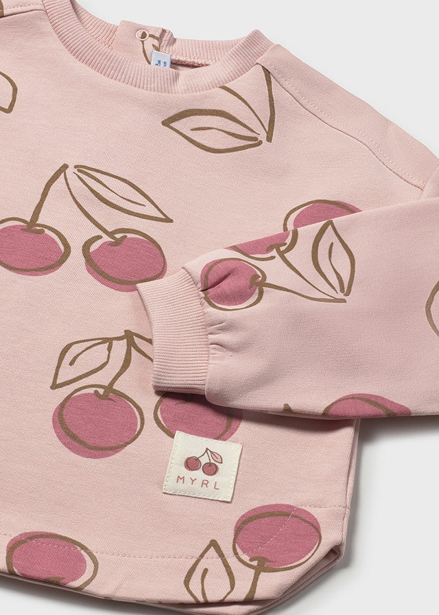 Mayoral Sweatshirt mit Kirschen - Fuchsia