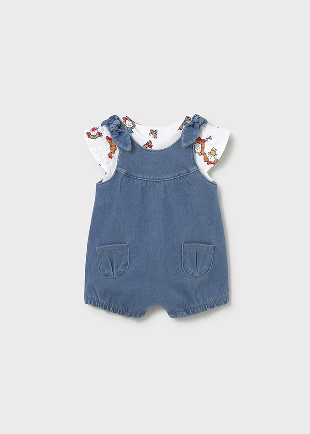Mayoral Set 2-teilig mit Latzhose - Light Jean