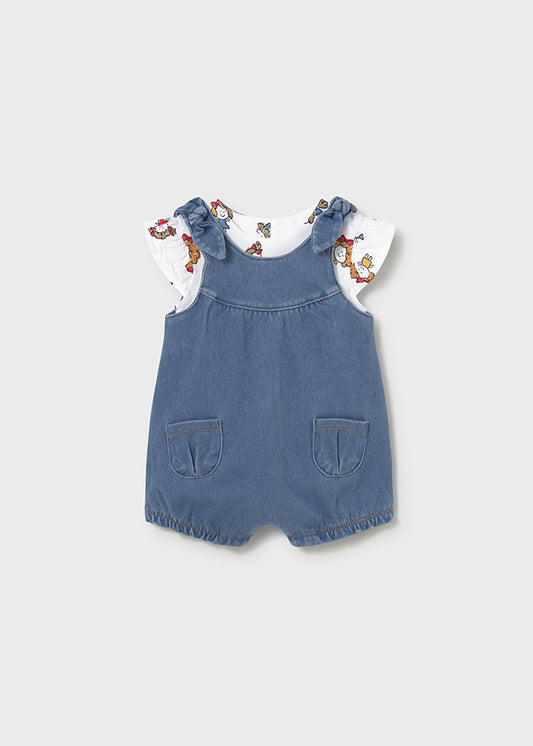 Mayoral Set 2-teilig mit Latzhose - Light Jean