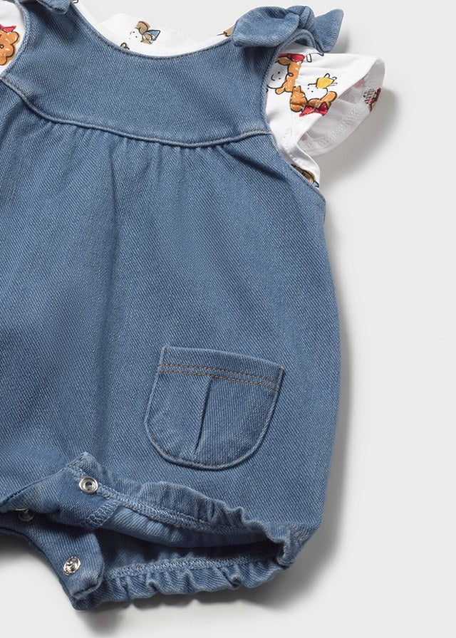 Mayoral Set 2-teilig mit Latzhose - Light Jean