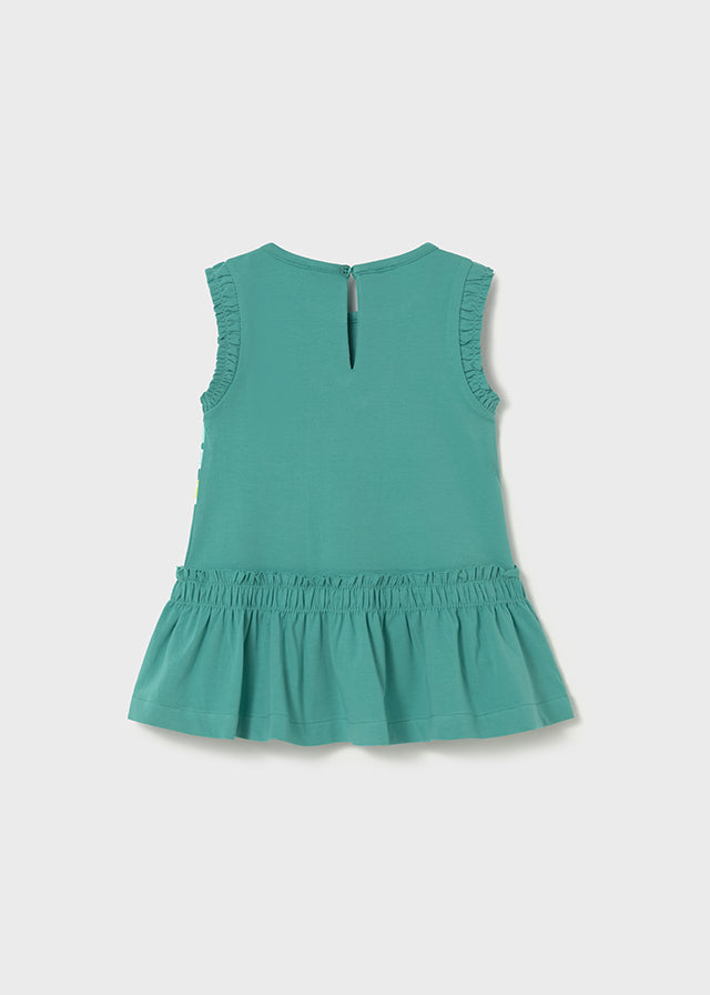Mayoral Kleid mit Schmetterlingen - Smaragd