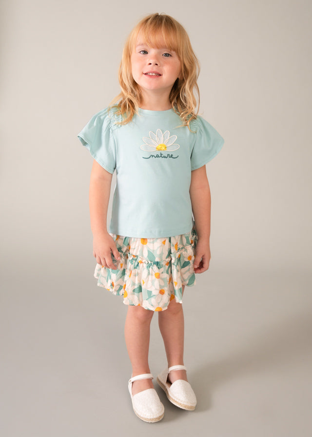 Mayoral T-Shirt mit Flügelärmchen und Druck - See