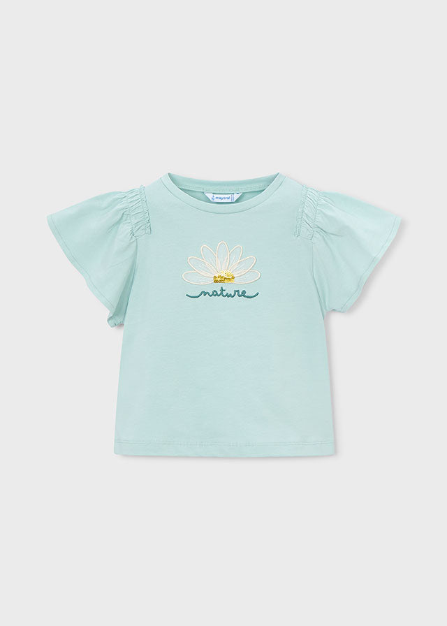 Mayoral T-Shirt mit Flügelärmchen und Druck - See