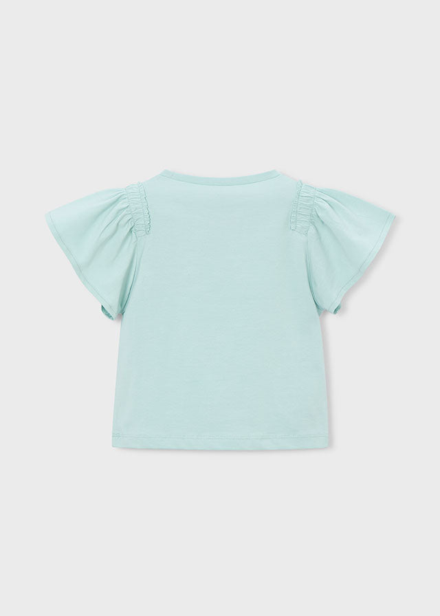 Mayoral T-Shirt mit Flügelärmchen und Druck - See