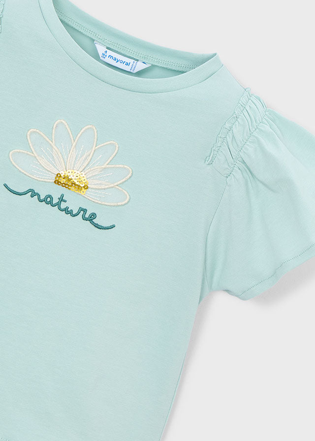 Mayoral T-Shirt mit Flügelärmchen und Druck - See