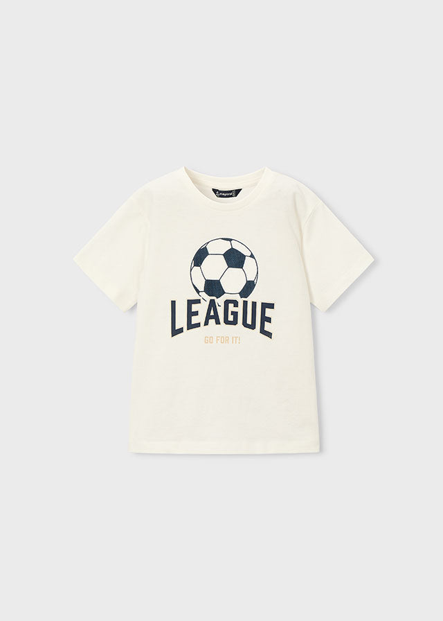 Mayoral T-Shirt mit Druck - Sahne