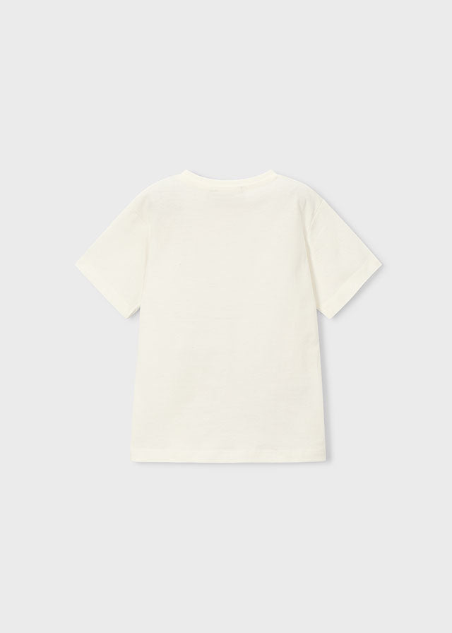 Mayoral T-Shirt mit Druck - Sahne