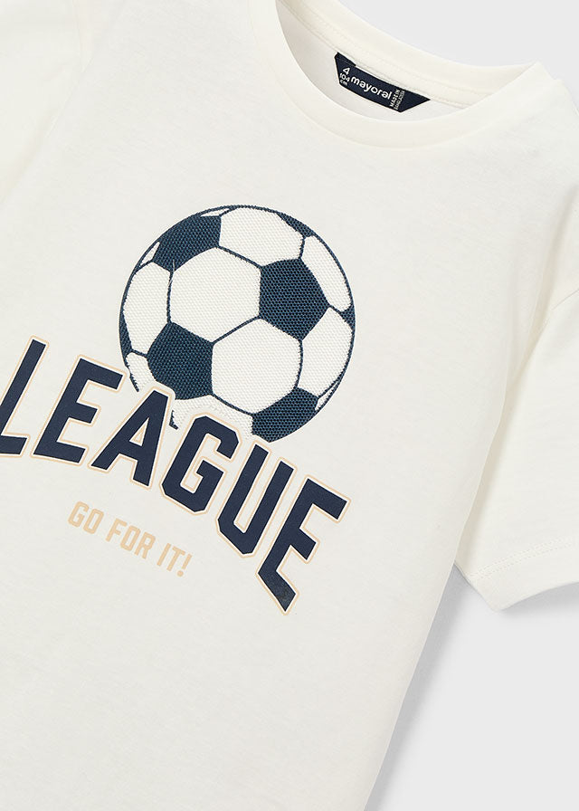Mayoral T-Shirt mit Druck - Sahne