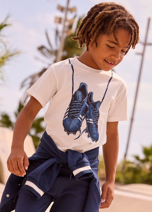 Mayoral T-Shirt mit Druck - Sahne