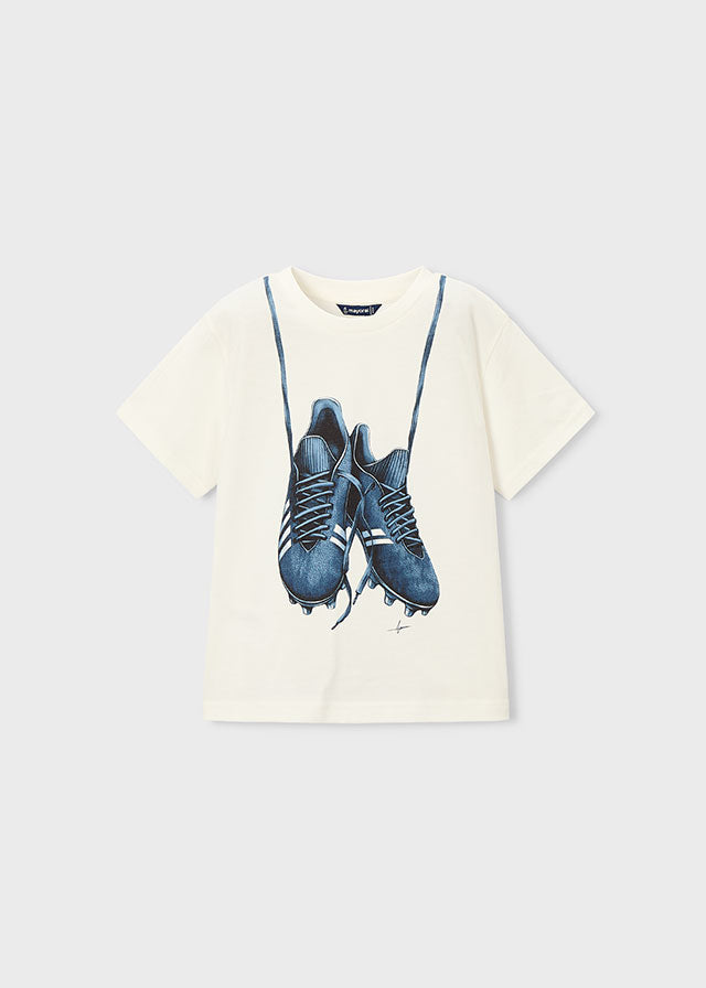 Mayoral T-Shirt mit Druck - Sahne