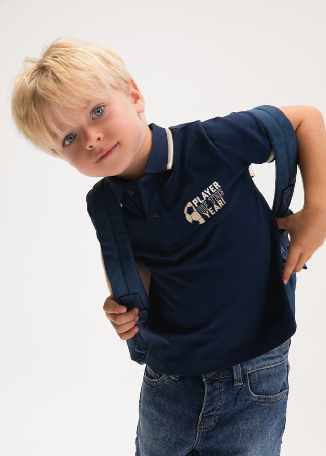 Mayoral Poloshirt mit Rückendruck - Marineblau
