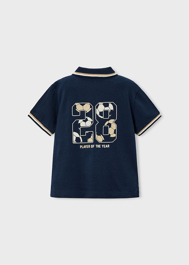 Mayoral Poloshirt mit Rückendruck - Marineblau