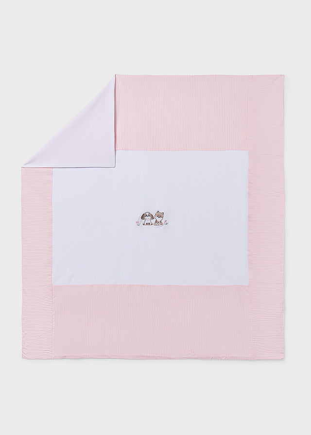 Mayoral Babydecke mit Stickerei - Babyrosa