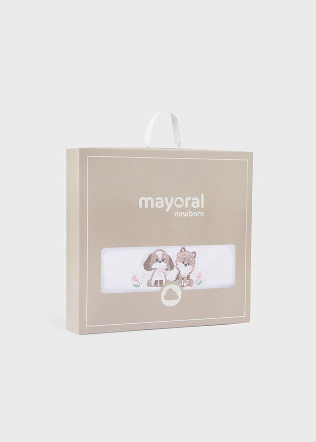 Mayoral Babydecke mit Stickerei - Babyrosa