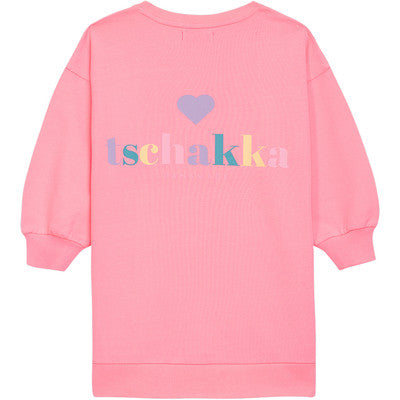 Danamade "Sweatshirt Kleid langarm" Neon Pink