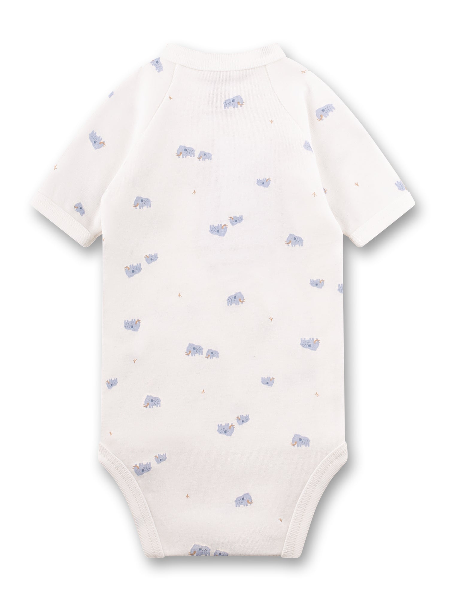 Sanetta "Wickelbody kurzarm" allover Druck - White Pebble