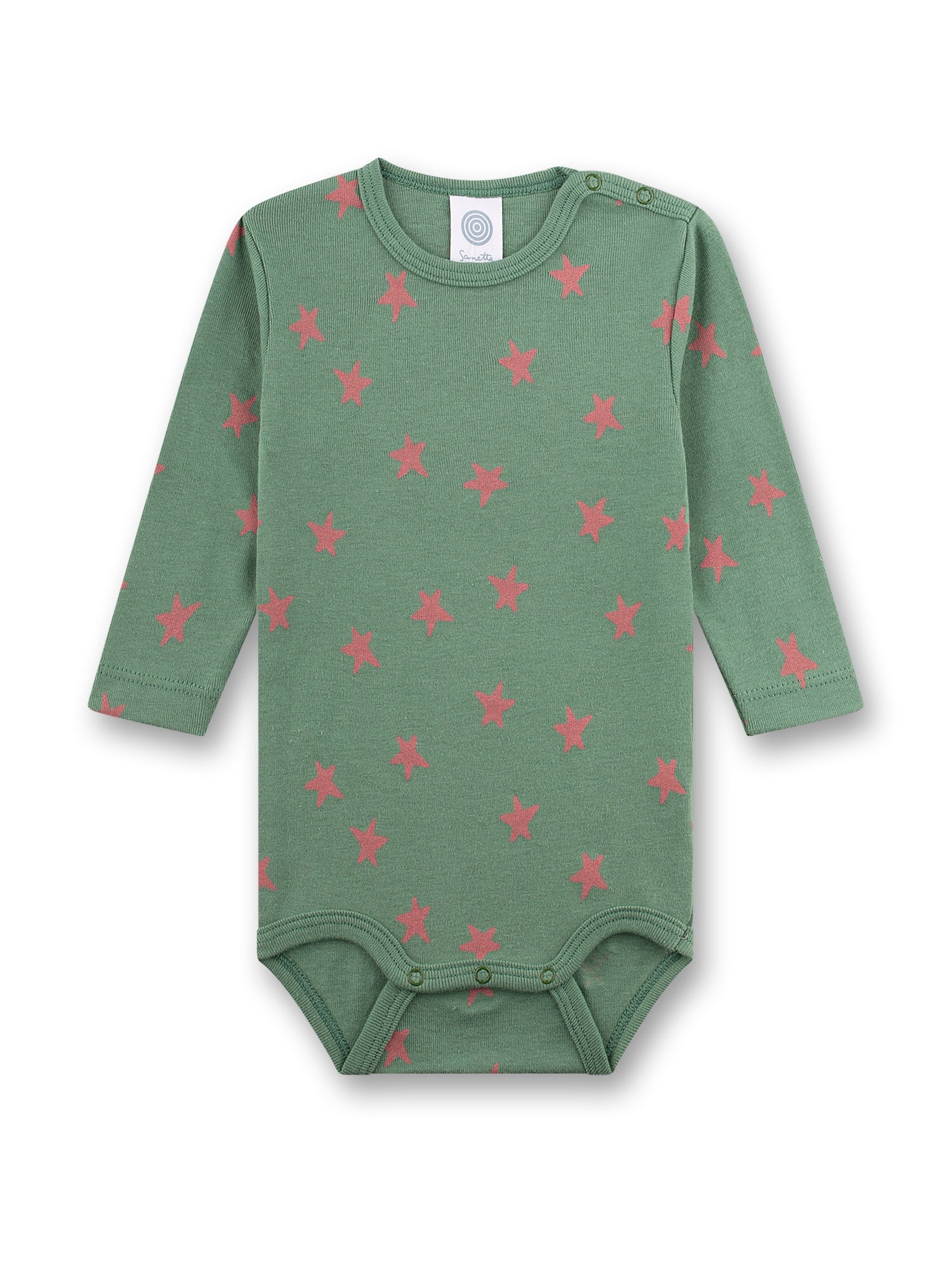 Sanetta "Body langarm" mit Sternen - Dark Ivy