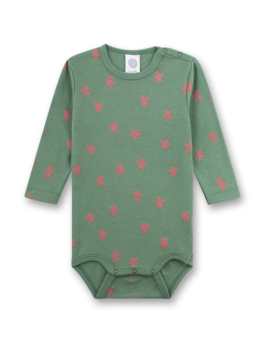 Sanetta "Body langarm" mit Sternen - Dark Ivy