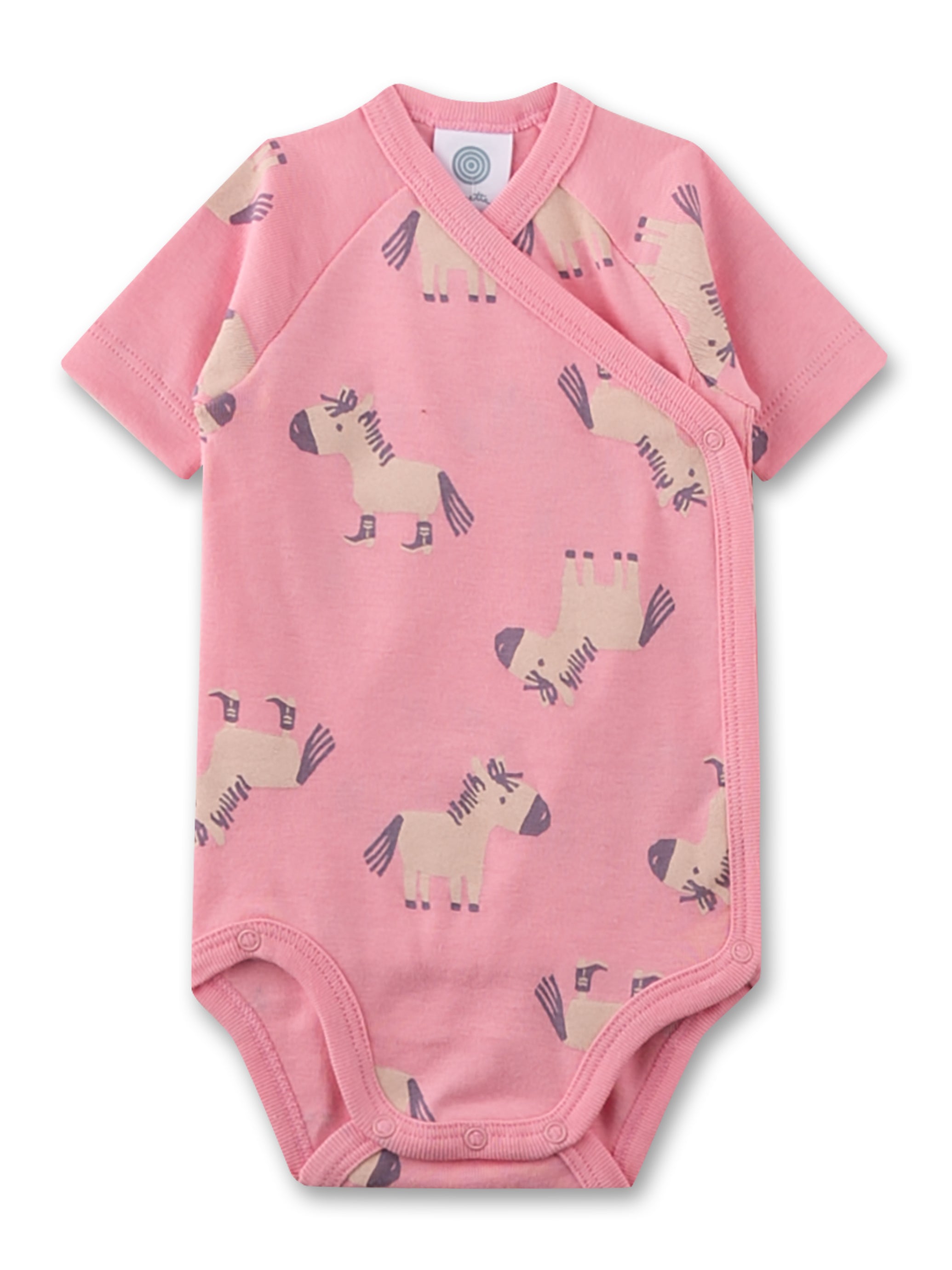 Sanetta "Wickelbody kurzarm" allover Druck - Sweety