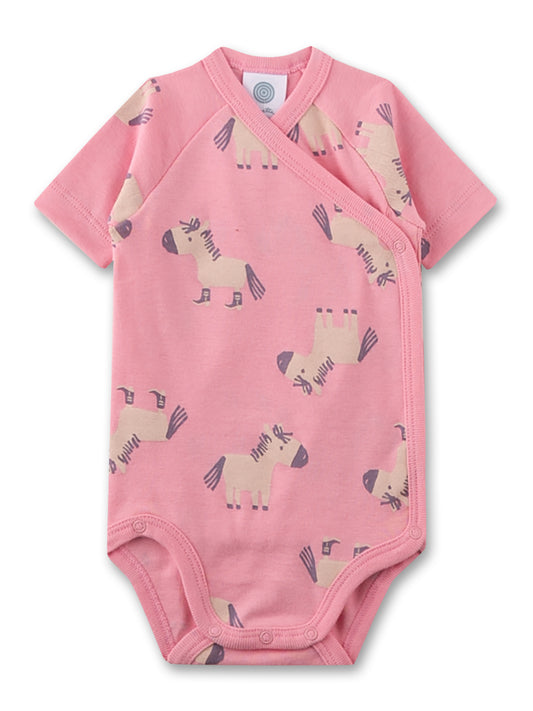 Sanetta "Wickelbody kurzarm" allover Druck - Sweety