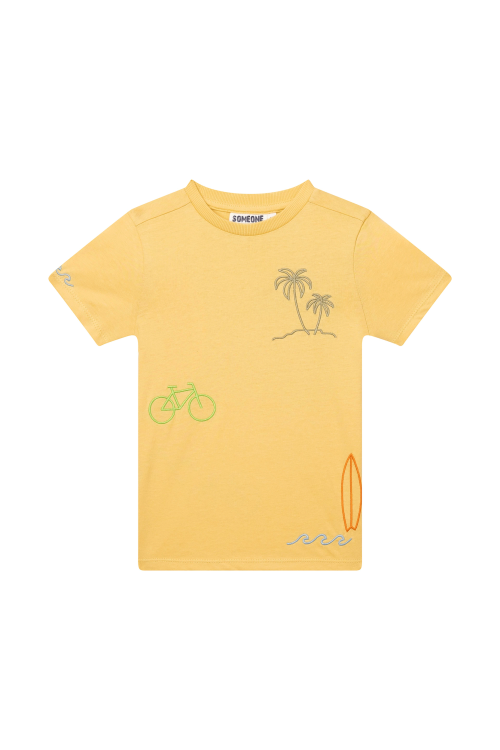 Hust & Claire T-Shirt mit Stickerei - Gelb