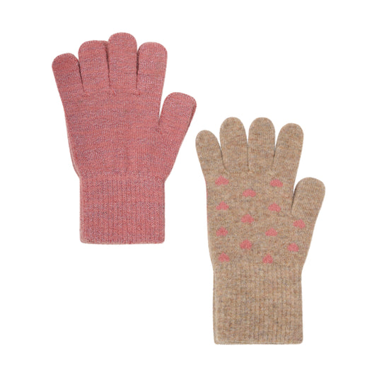 CeLaVi "Woll-Handschuhe" Doppelpack - Brick Dust