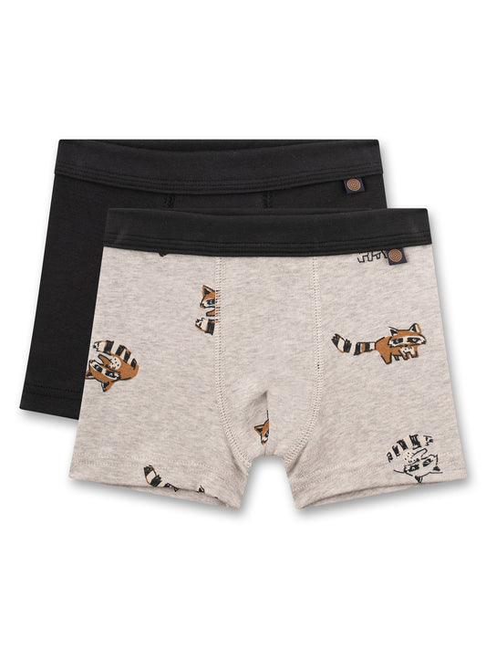 Sanetta "Shorts Doppelpack" allover Druck - Nature Melange