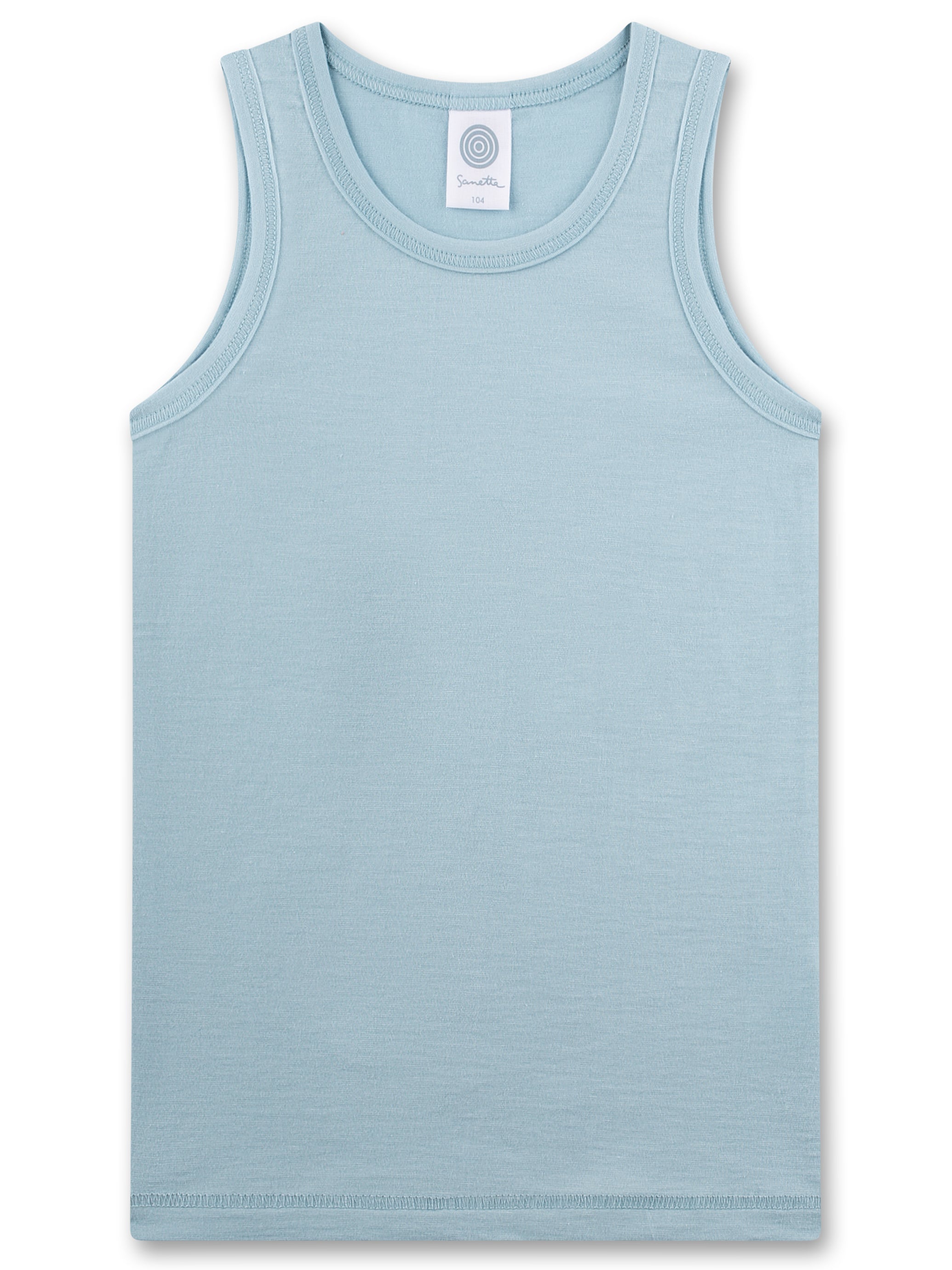 Sanetta "Unterhemden Doppelpack" allover Druck - Blue Pale