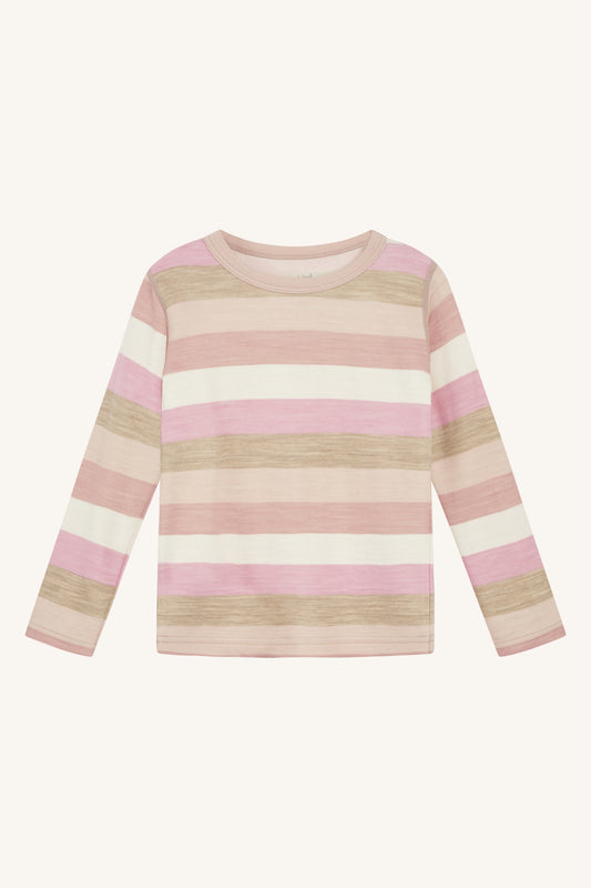 Hust & Claire T-Shirt langarm "Bambus" - Rosa gestreift