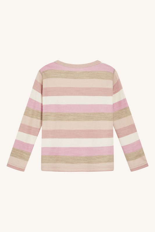 Hust & Claire T-Shirt langarm "Bambus" - Rosa gestreift