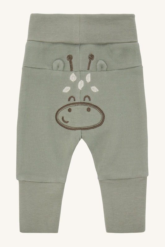 Hust & Claire Jogginghose mit Stickerei auf dem Poppes GOTS - Seegras