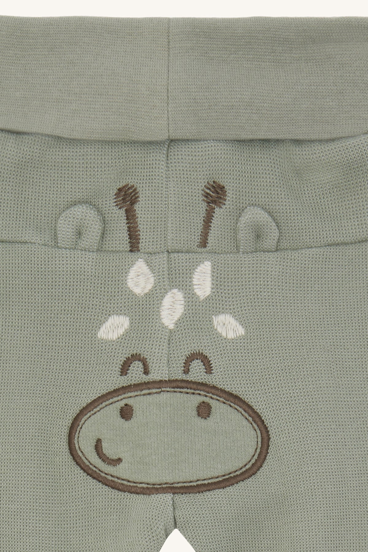 Hust & Claire Jogginghose mit Stickerei auf dem Poppes GOTS - Seegras