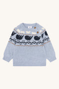 Bild in Galerie-Betrachter laden, Hust & Claire Strickpullover mit Muster - Sky Melange
